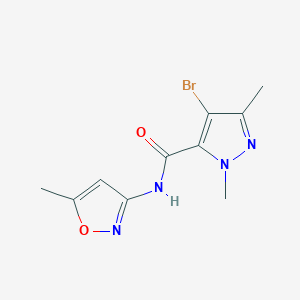 molecular formula C10H11BrN4O2 B279638 4-bromo-1,3-dimethyl-N-(5-methyl-3-isoxazolyl)-1H-pyrazole-5-carboxamide 