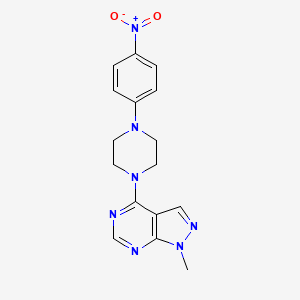 1-methyl-4-(4-(4-nitrophenyl)piperazin-1-yl)-1H-pyrazolo[3,4-d]pyrimidine