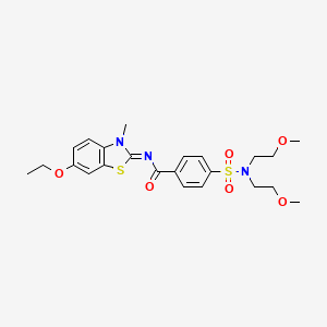 (E)-4-(N,N-bis(2-methoxyethyl)sulfamoyl)-N-(6-ethoxy-3-methylbenzo[d]thiazol-2(3H)-ylidene)benzamide