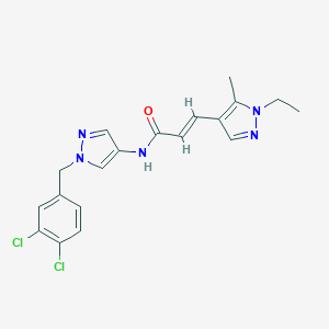 N-[1-(3,4-dichlorobenzyl)-1H-pyrazol-4-yl]-3-(1-ethyl-5-methyl-1H-pyrazol-4-yl)acrylamide