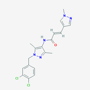 N-[1-(3,4-dichlorobenzyl)-3,5-dimethyl-1H-pyrazol-4-yl]-3-(1-methyl-1H-pyrazol-4-yl)acrylamide