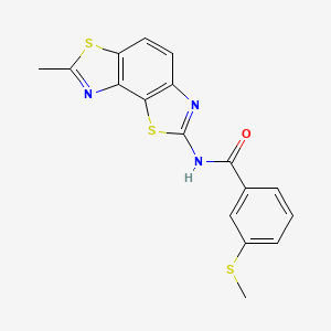 molecular formula C17H13N3OS3 B2796414 N-(7-甲基苯并[1,2-d:3,4-d']噻唑-2-基)-3-(甲硫基)苯甲酰胺 CAS No. 896338-72-0
