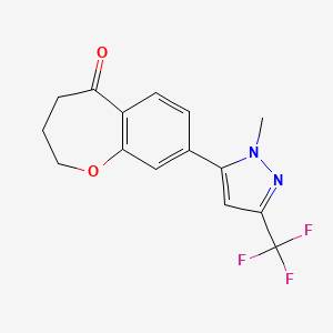 8-[2-Methyl-5-(trifluoromethyl)pyrazol-3-yl]-3,4-dihydro-2H-1-benzoxepin-5-one