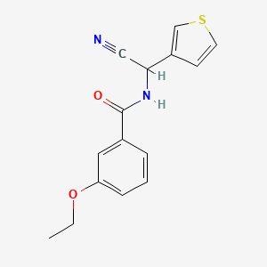 molecular formula C15H14N2O2S B2796421 N-[cyano(thiophen-3-yl)methyl]-3-ethoxybenzamide CAS No. 1334001-74-9