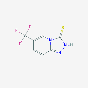 molecular formula C7H4F3N3S B2796425 6-(Trifluoromethyl)-[1,2,4]triazolo[4,3-a]pyridine-3-thiol CAS No. 304684-43-3