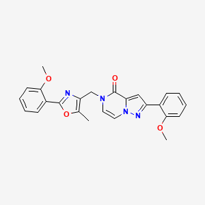 2-(2-methoxyphenyl)-5-((2-(2-methoxyphenyl)-5-methyloxazol-4-yl)methyl)pyrazolo[1,5-a]pyrazin-4(5H)-one