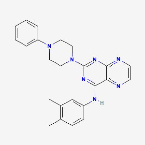 N-(3,4-dimethylphenyl)-2-(4-phenylpiperazin-1-yl)pteridin-4-amine