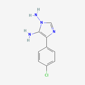 molecular formula C9H9ClN4 B2796446 4-(4-Chlorophenyl)-1H-imidazole-1,5-diamine CAS No. 1247646-39-4
