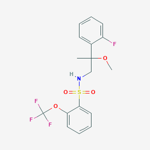 molecular formula C17H17F4NO4S B2796447 N-(2-(2-fluorophenyl)-2-methoxypropyl)-2-(trifluoromethoxy)benzenesulfonamide CAS No. 1797339-57-1