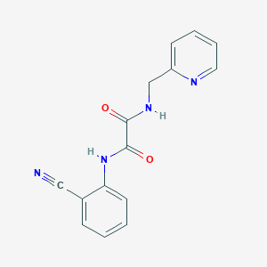 molecular formula C15H12N4O2 B2796449 N1-(2-cyanophenyl)-N2-(pyridin-2-ylmethyl)oxalamide CAS No. 898350-10-2