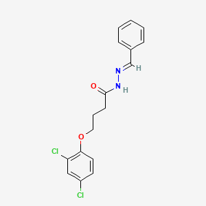 molecular formula C17H16Cl2N2O2 B2796450 (E)-N'-苄基亚甲基-4-(2,4-二氯苯氧基)丁酰肼 CAS No. 328113-32-2