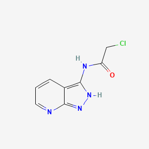 molecular formula C8H7ClN4O B2796454 2-chloro-N-{1H-pyrazolo[3,4-b]pyridin-3-yl}acetamide CAS No. 930470-79-4