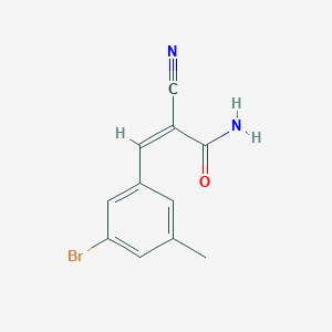 molecular formula C11H9BrN2O B2796457 (2Z)-3-(3-溴-5-甲基苯基)-2-氰基丙-2-烯酰胺 CAS No. 1807938-14-2