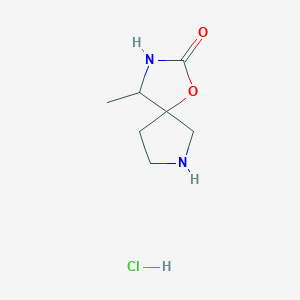 4-Methyl-1-oxa-3,7-diazaspiro[4.4]nonan-2-one;hydrochloride