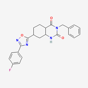 3-Benzyl-7-[3-(4-fluorophenyl)-1,2,4-oxadiazol-5-yl]-1,2,3,4-tetrahydroquinazoline-2,4-dione