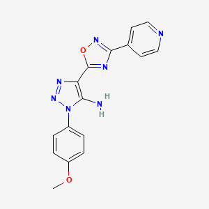 3-(4-Methoxyphenyl)-5-(3-pyridin-4-yl-1,2,4-oxadiazol-5-yl)triazol-4-amine