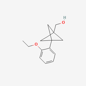 molecular formula C14H18O2 B2796477 [3-(2-Ethoxyphenyl)-1-bicyclo[1.1.1]pentanyl]methanol CAS No. 2287321-08-6