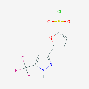 5-(5-(Trifluoromethyl)-1H-pyrazol-3-yl)furan-2-sulfonyl chloride