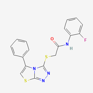 N-(2-fluorophenyl)-2-[(5-phenyl-[1,3]thiazolo[2,3-c][1,2,4]triazol-3-yl)sulfanyl]acetamide