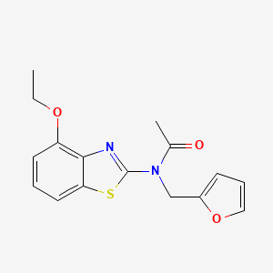 molecular formula C16H16N2O3S B2796487 N-(4-ethoxybenzo[d]thiazol-2-yl)-N-(furan-2-ylmethyl)acetamide CAS No. 922391-00-2