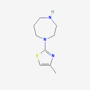 molecular formula C9H15N3S B2796488 1-(4-Methyl-1,3-thiazol-2-yl)-1,4-diazepane CAS No. 127268-04-6