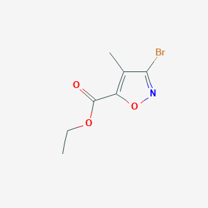 molecular formula C7H8BrNO3 B2796489 乙酸-3-溴-4-甲基-1,2-噁唑-5-羧酯 CAS No. 2091880-94-1