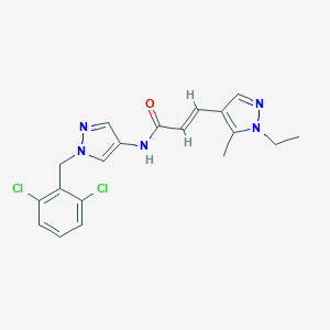 N-[1-(2,6-dichlorobenzyl)-1H-pyrazol-4-yl]-3-(1-ethyl-5-methyl-1H-pyrazol-4-yl)acrylamide