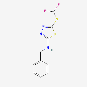 molecular formula C10H9F2N3S2 B2796491 N-苄基-5-[(二氟甲基)硫醚基]-1,3,4-噻二唑-2-胺 CAS No. 727717-93-3