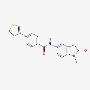 N-(1-methyl-2-oxoindolin-5-yl)-4-(thiophen-3-yl)benzamide