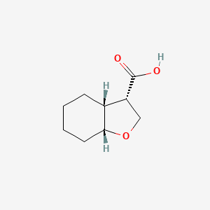 molecular formula C9H14O3 B2796498 (3S,3Ar,7aR)-2,3,3a,4,5,6,7,7a-八氢-1-苯并呋喃-3-羧酸 CAS No. 2138214-59-0