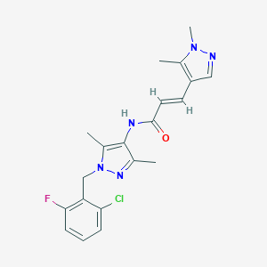 N-[1-(2-chloro-6-fluorobenzyl)-3,5-dimethyl-1H-pyrazol-4-yl]-3-(1,5-dimethyl-1H-pyrazol-4-yl)acrylamide