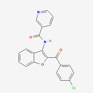 N-{2-[(4-chlorophenyl)carbonyl]-1-benzofuran-3-yl}pyridine-3-carboxamide