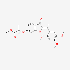 (Z)-methyl 2-((3-oxo-2-(2,4,5-trimethoxybenzylidene)-2,3-dihydrobenzofuran-6-yl)oxy)propanoate