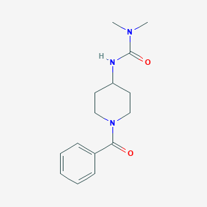 molecular formula C15H21N3O2 B2796512 3-(1-Benzoylpiperidin-4-yl)-1,1-dimethylurea CAS No. 1796807-41-4