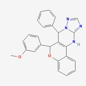 6-(3-methoxyphenyl)-7-phenyl-7,12-dihydro-6H-chromeno[4,3-d][1,2,4]triazolo[1,5-a]pyrimidine