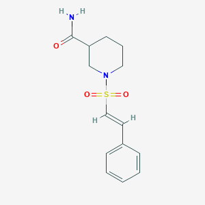 1-[(E)-2-phenylethenyl]sulfonylpiperidine-3-carboxamide