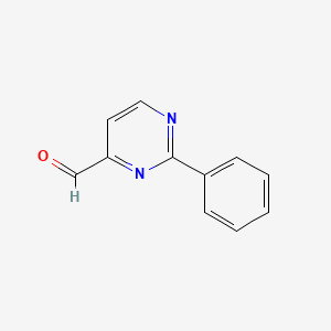 molecular formula C11H8N2O B2796522 2-苯基嘧啶-4-甲醛 CAS No. 1014-07-9