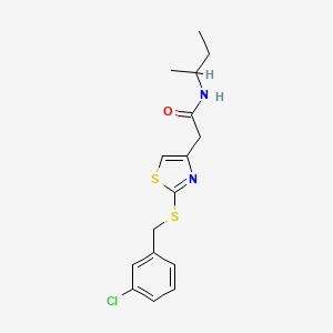 N-(sec-butyl)-2-(2-((3-chlorobenzyl)thio)thiazol-4-yl)acetamide