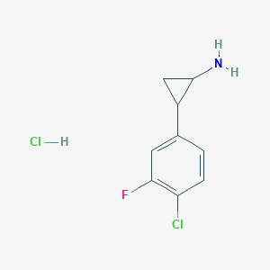 2-(4-Chloro-3-fluorophenyl)cyclopropan-1-amine hydrochloride