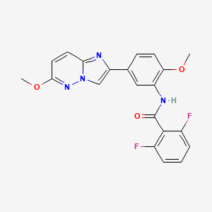 2,6-difluoro-N-(2-methoxy-5-(6-methoxyimidazo[1,2-b]pyridazin-2-yl)phenyl)benzamide
