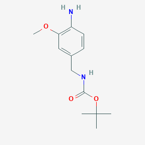 molecular formula C13H20N2O3 B2796545 tert-butyl N-[(4-amino-3-methoxyphenyl)methyl]carbamate CAS No. 401573-38-4