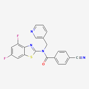4-cyano-N-(4,6-difluorobenzo[d]thiazol-2-yl)-N-(pyridin-3-ylmethyl)benzamide