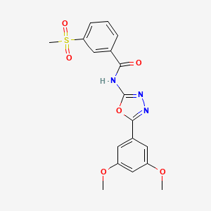 N-[5-(3,5-dimethoxyphenyl)-1,3,4-oxadiazol-2-yl]-3-methylsulfonylbenzamide