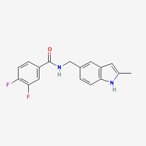 3,4-difluoro-N-[(2-methyl-1H-indol-5-yl)methyl]benzamide