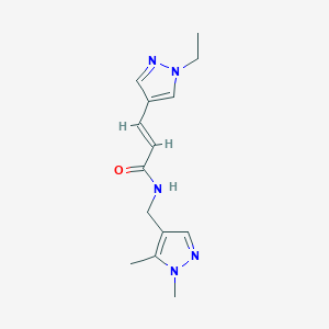 N-[(1,5-dimethyl-1H-pyrazol-4-yl)methyl]-3-(1-ethyl-1H-pyrazol-4-yl)acrylamide