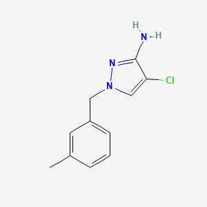 molecular formula C11H12ClN3 B2796560 4-chloro-1-(3-methylbenzyl)-1H-pyrazol-3-amine CAS No. 957006-05-2