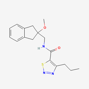 molecular formula C17H21N3O2S B2796565 N-((2-甲氧基-2,3-二氢-1H-茚-2-基)甲基)-4-丙基-1,2,3-噻二唑-5-甲酰胺 CAS No. 2034346-25-1