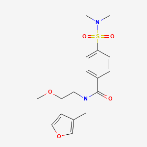 molecular formula C17H22N2O5S B2796571 4-(N,N-dimethylsulfamoyl)-N-(furan-3-ylmethyl)-N-(2-methoxyethyl)benzamide CAS No. 1421455-66-4