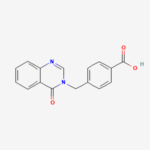 molecular formula C16H12N2O3 B2796574 4-[(4-oxoquinazolin-3(4H)-yl)methyl]benzoic acid CAS No. 881298-86-8
