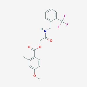 ({[2-(Trifluoromethyl)phenyl]methyl}carbamoyl)methyl 4-methoxy-2-methylbenzoate